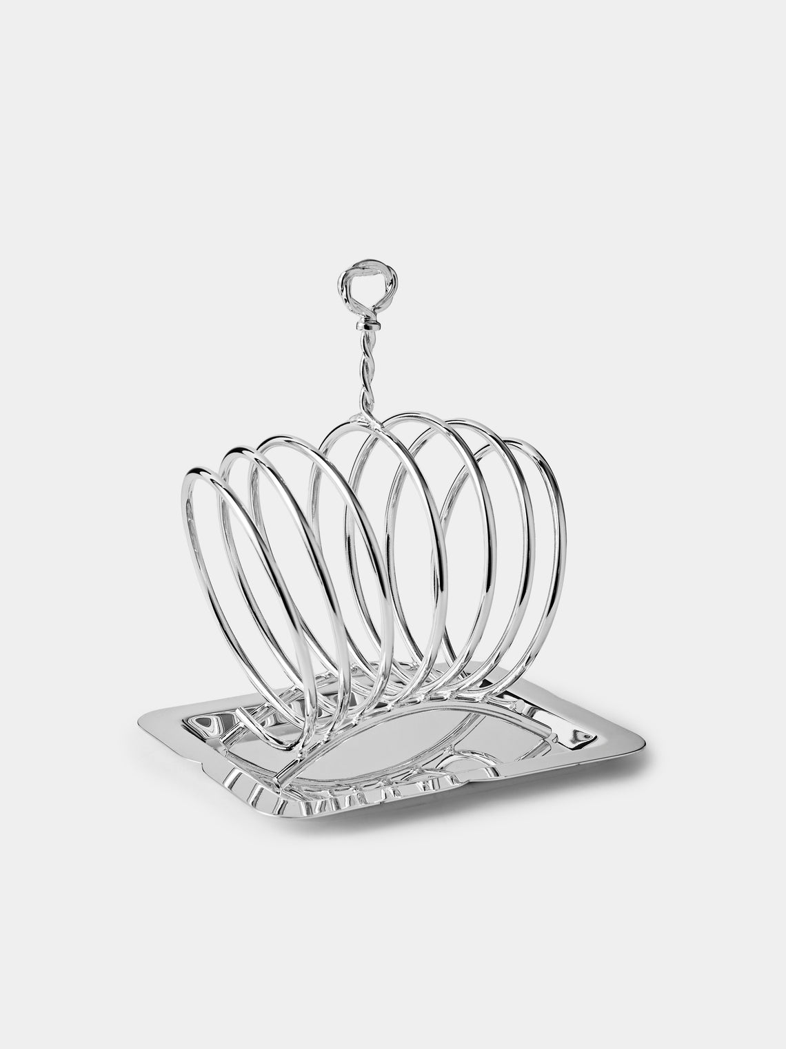 Greggio - Villa Pisani Silver-Plated Toast Rack with Tray - Silver - ABASK