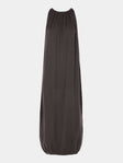 Frenckenberger - Drape Cotton and Cashmere Long Dress - Dark brown - ABASK - 