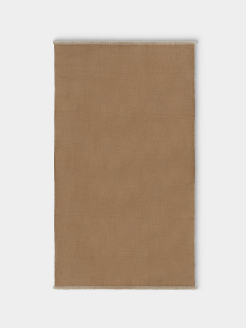 Me & K - Reversible Merino Wool and Cashmere King-Size Blanket (106in/2.7m) - Brown - ABASK - 