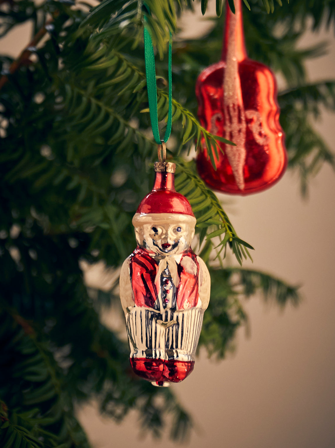 Antique and Vintage - Early-20th-Century Christmas Glass Baubles (Set of 12) - Red - ABASK