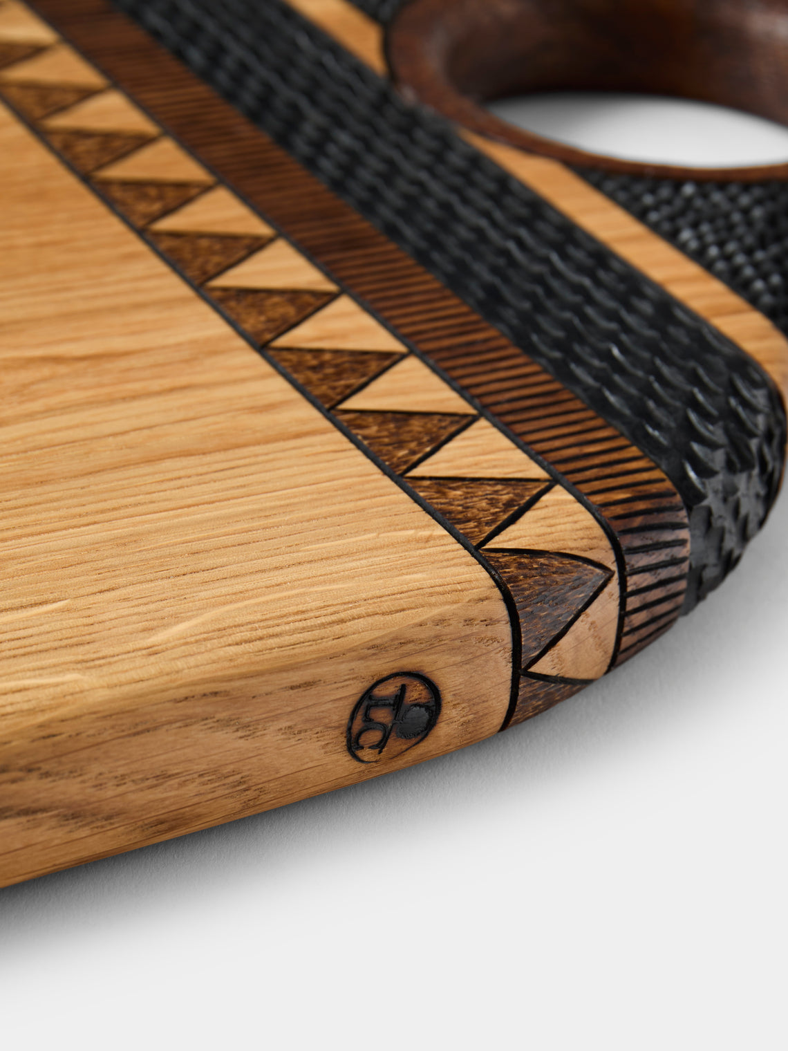 Lucas Castex - Hand-Carved Oak Serving Board - Natural - ABASK