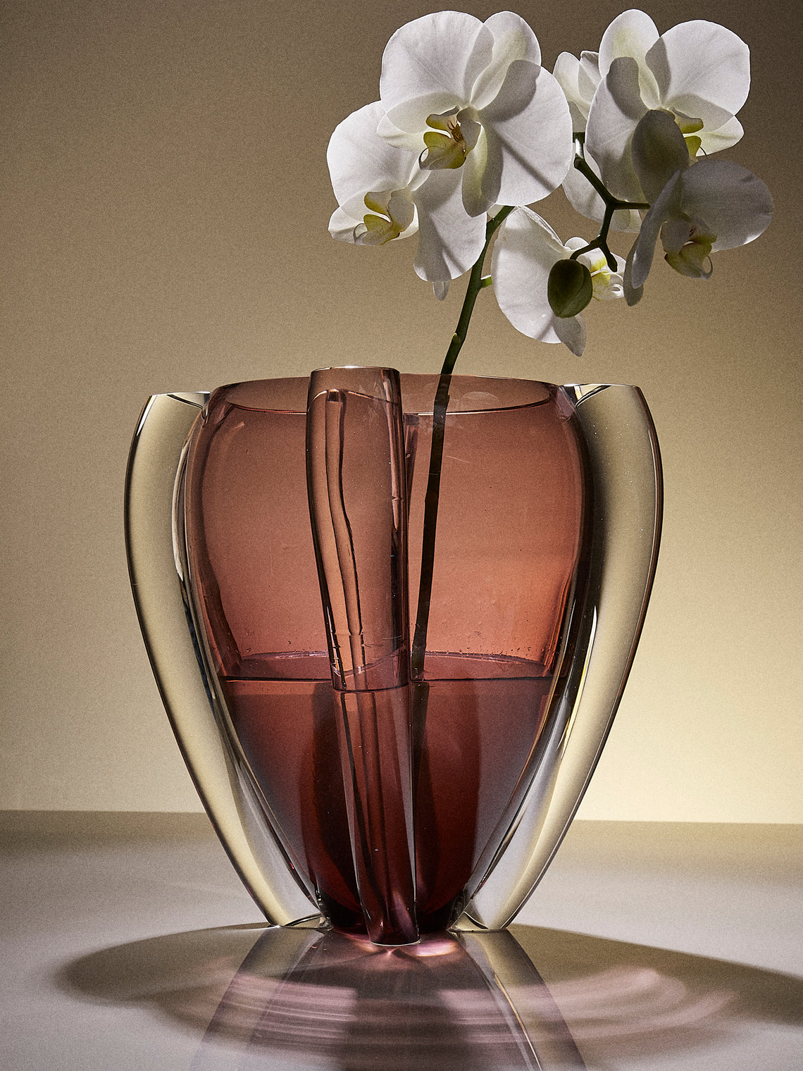 Antique and Vintage - 1980s Venini Crystal Vase (12in/30.5cm) - Red - ABASK