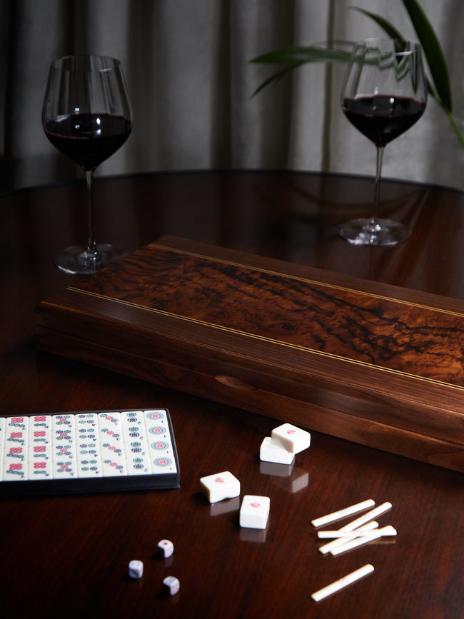 Dal Negro - Leather and Walnut Mahjong Set - Brown - ABASK