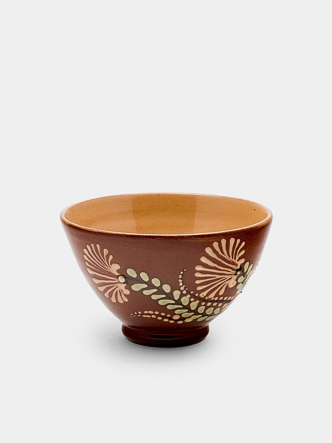 Poterie d’Évires - Flowers Hand-Painted Ceramic Petit Bowls (Set of 6) - Light brown - ABASK