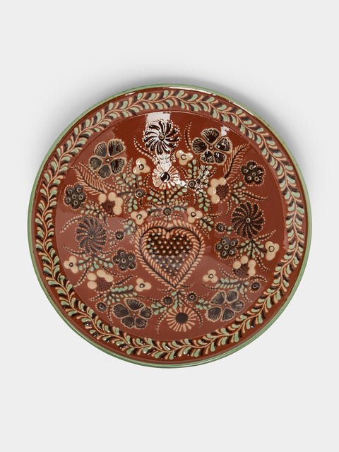 Poterie d’Évires - Flowers Hand-Painted Ceramic Large Serving Bowl -  - ABASK