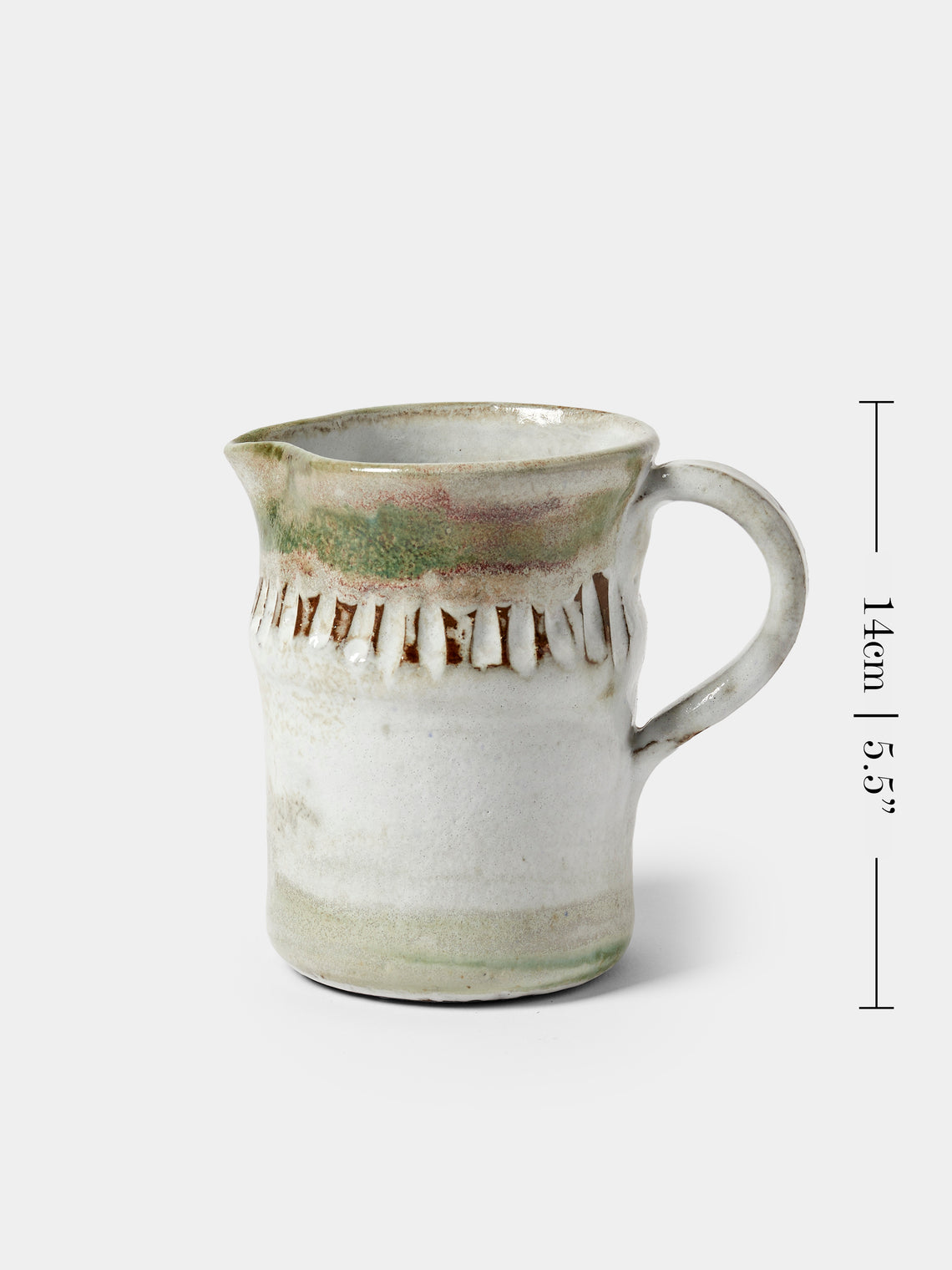 Antique and Vintage - Mid-20th-Century Albert Thiry Ceramic Jug - Beige - ABASK