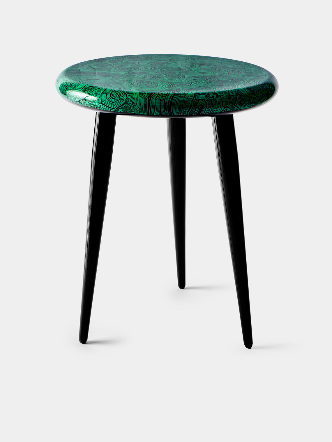 Fornasetti - Serratura su Malachite Wood and Iron Stool - Green - ABASK - 