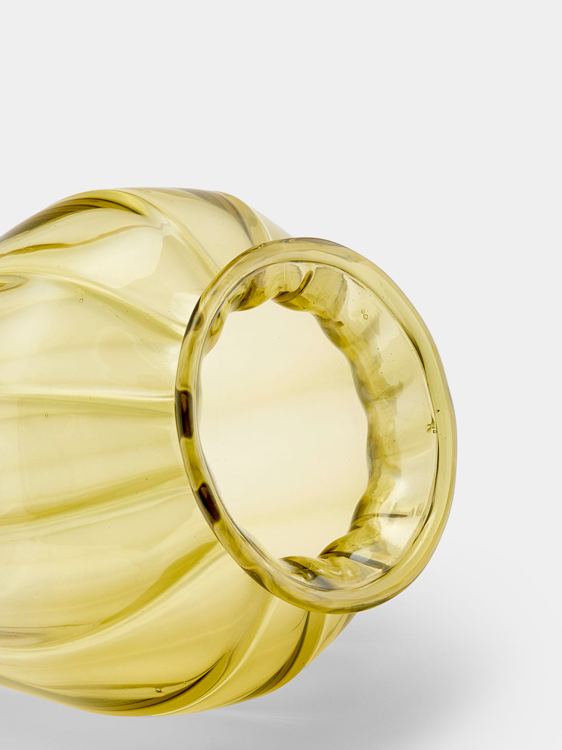 Antique and Vintage - 1920s Cappellini Glass Vase - Yellow - ABASK