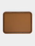 Giobagnara x Poltrona Frau - Walnut and Leather Tray (18.5in/47cm) - Tan - ABASK - 