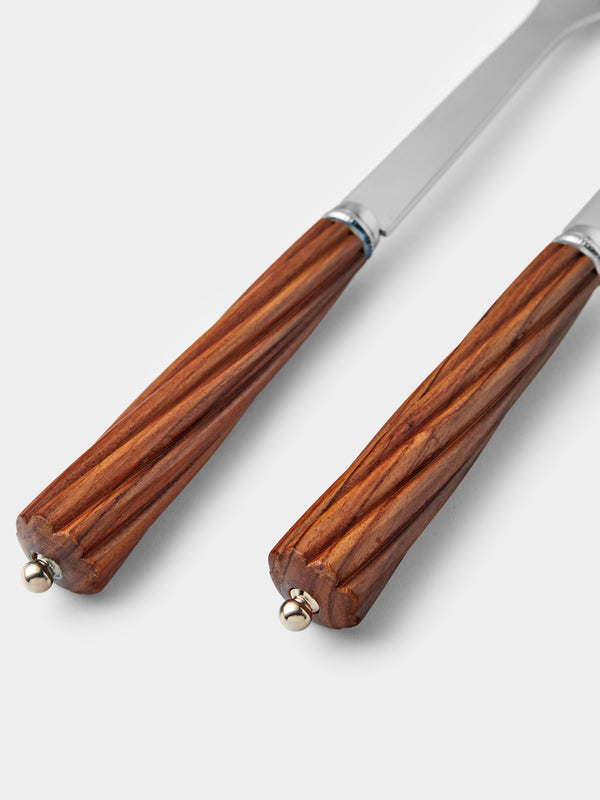 Alain Saint-Joanis - Oregon Rosewood Salad Servers - Brown - ABASK