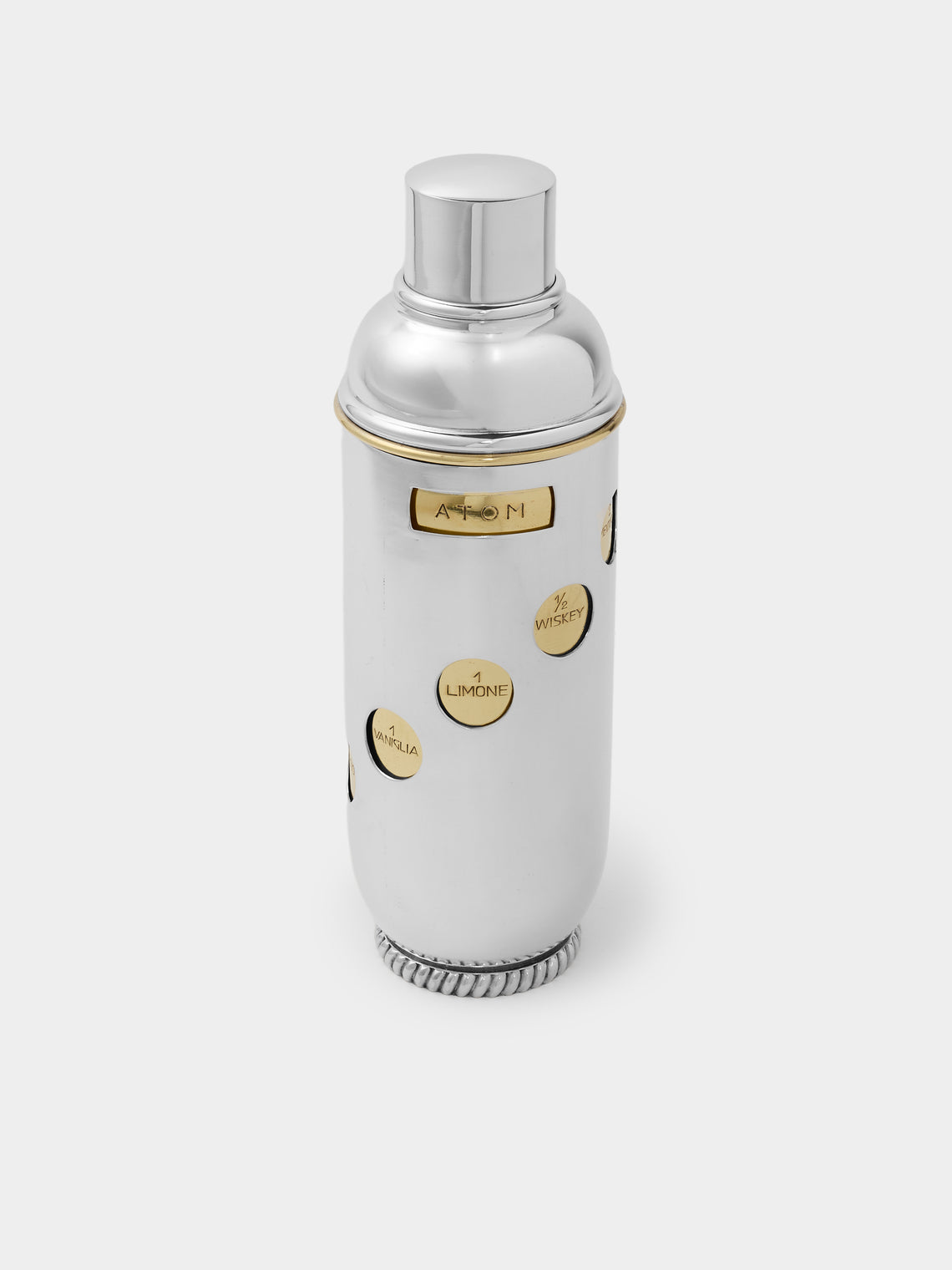 Antique and Vintage - 1939 Silver-Plated Recipe Cocktail Shaker - Silver - ABASK - 