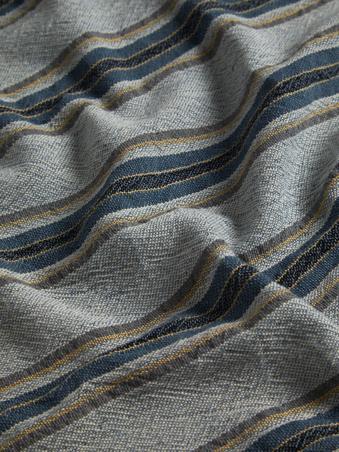 Mizar & Alcor - Luna Handwoven Linen and Cotton Towels (Set of 2) - Blue - ABASK