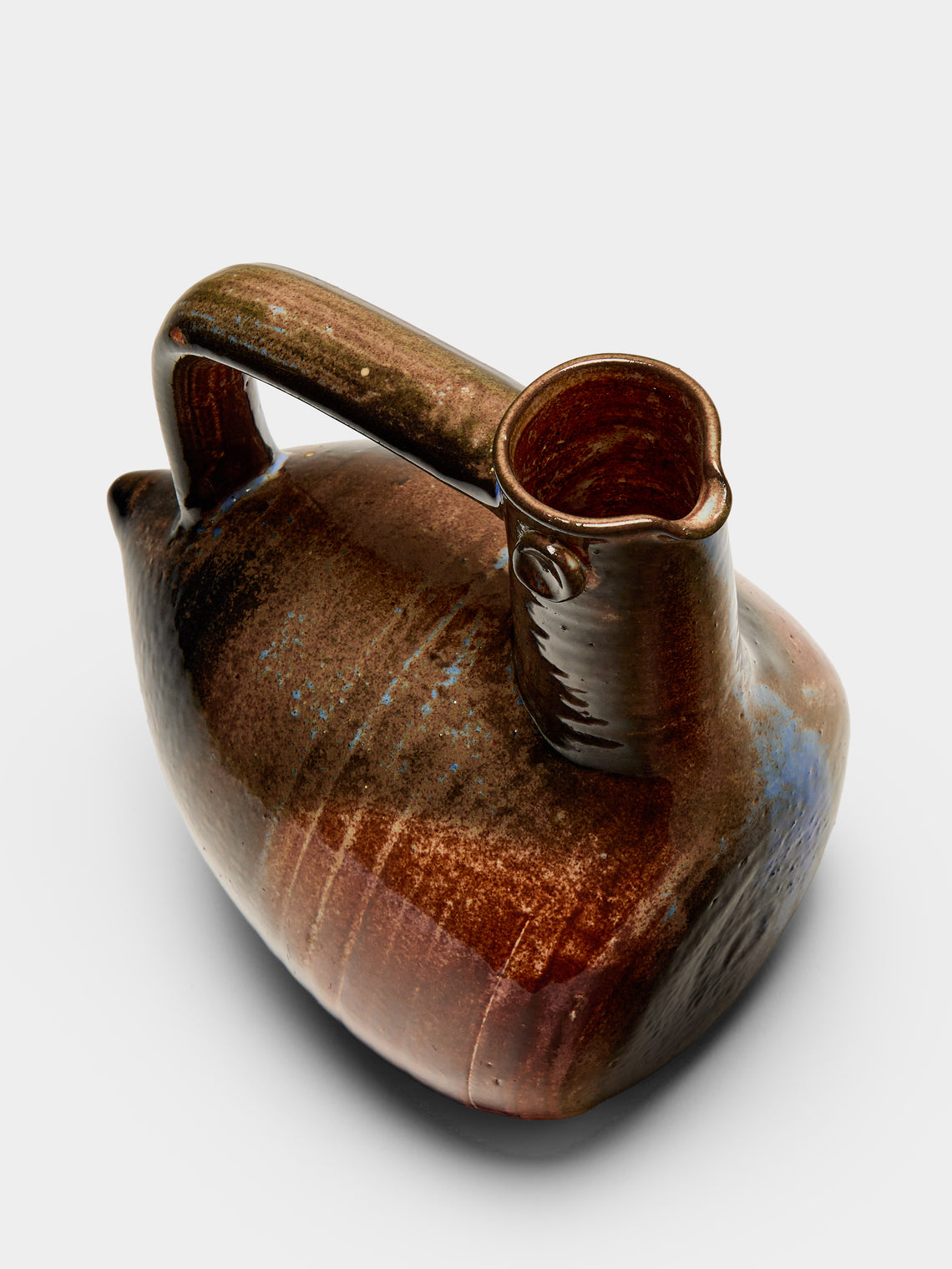 Antique and Vintage - Mid-Century Bird Ceramic Jug - Brown - ABASK