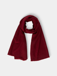 Me & K - Cashmere Solid Twill Scarf (78.5in/2m) - Red - ABASK - 