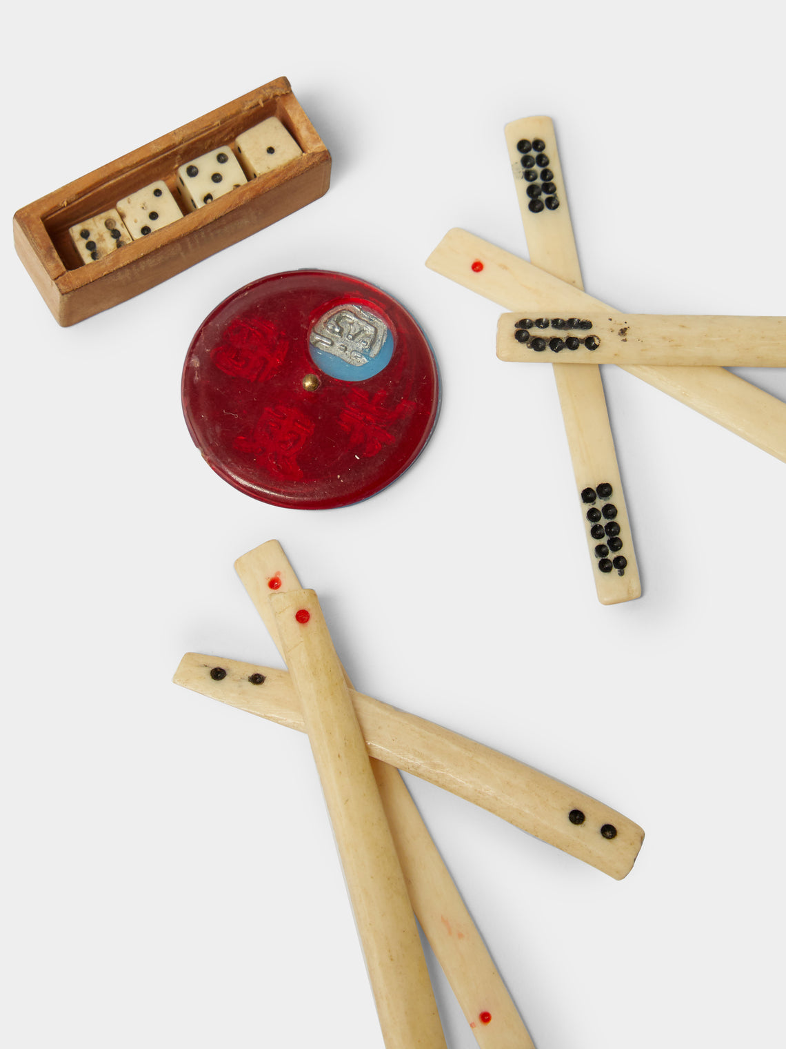 Antique and Vintage - 1924 Chinese Dragon Wood Mahjong Set -  - ABASK