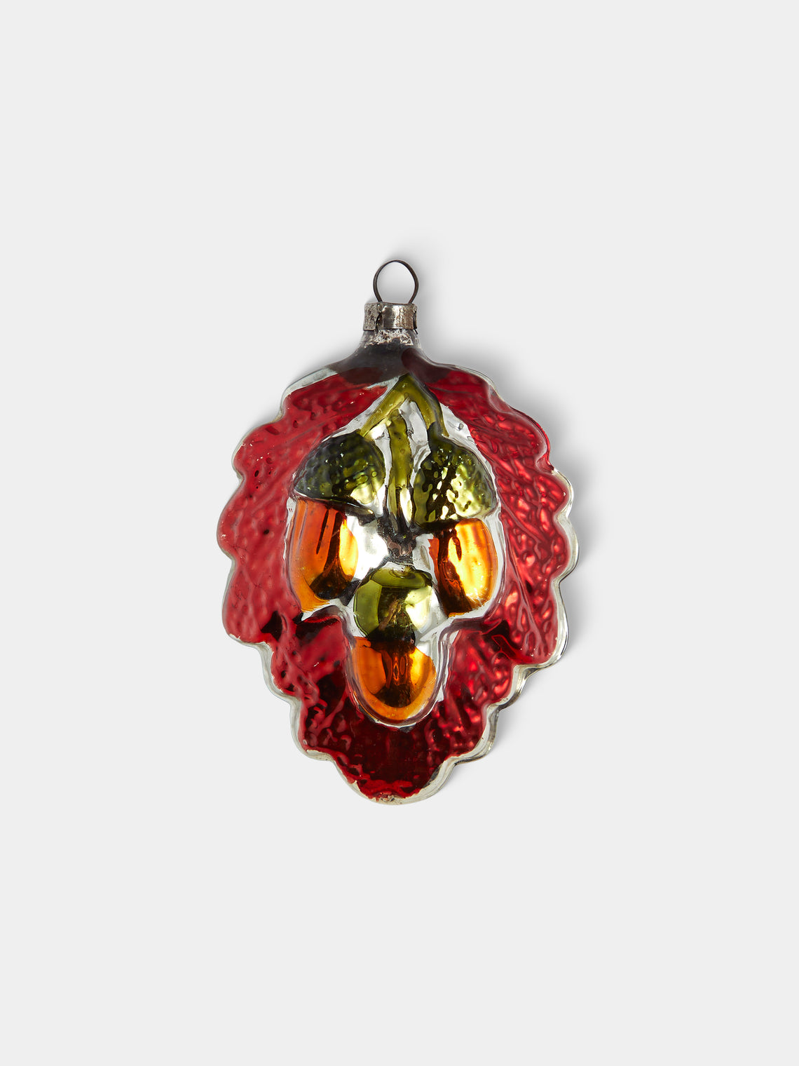 Antique and Vintage - Early-20th-Century Christmas Glass Baubles (Set of 12) - Red - ABASK