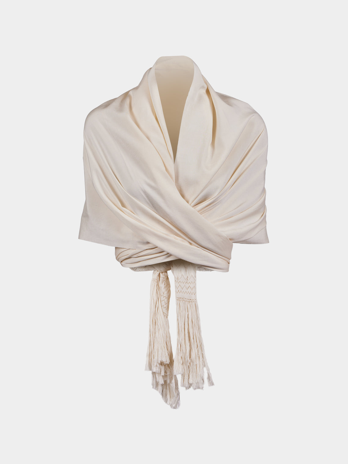 Heirlome - Silk Rebozo (98.5in/2.5m) - Ivory - ABASK - 