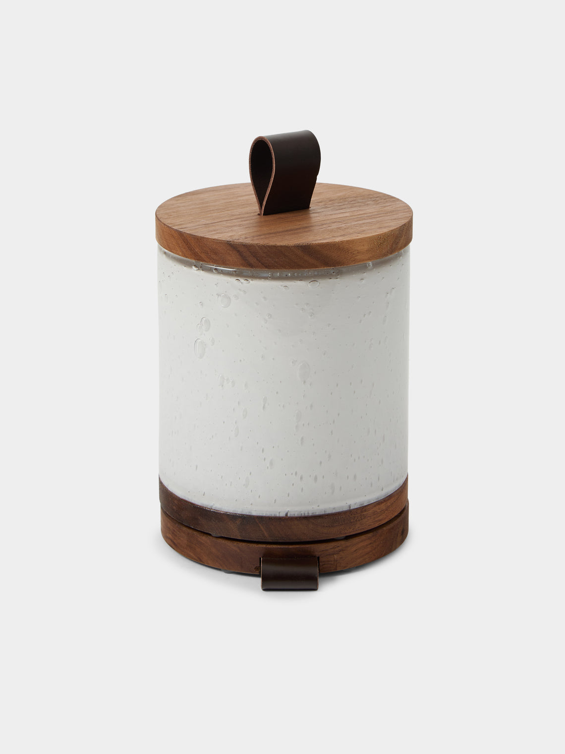 Wannes Antwerp - Antoine London Hand-Blown Glass and Walnut Portable Lamp - White - ABASK - 