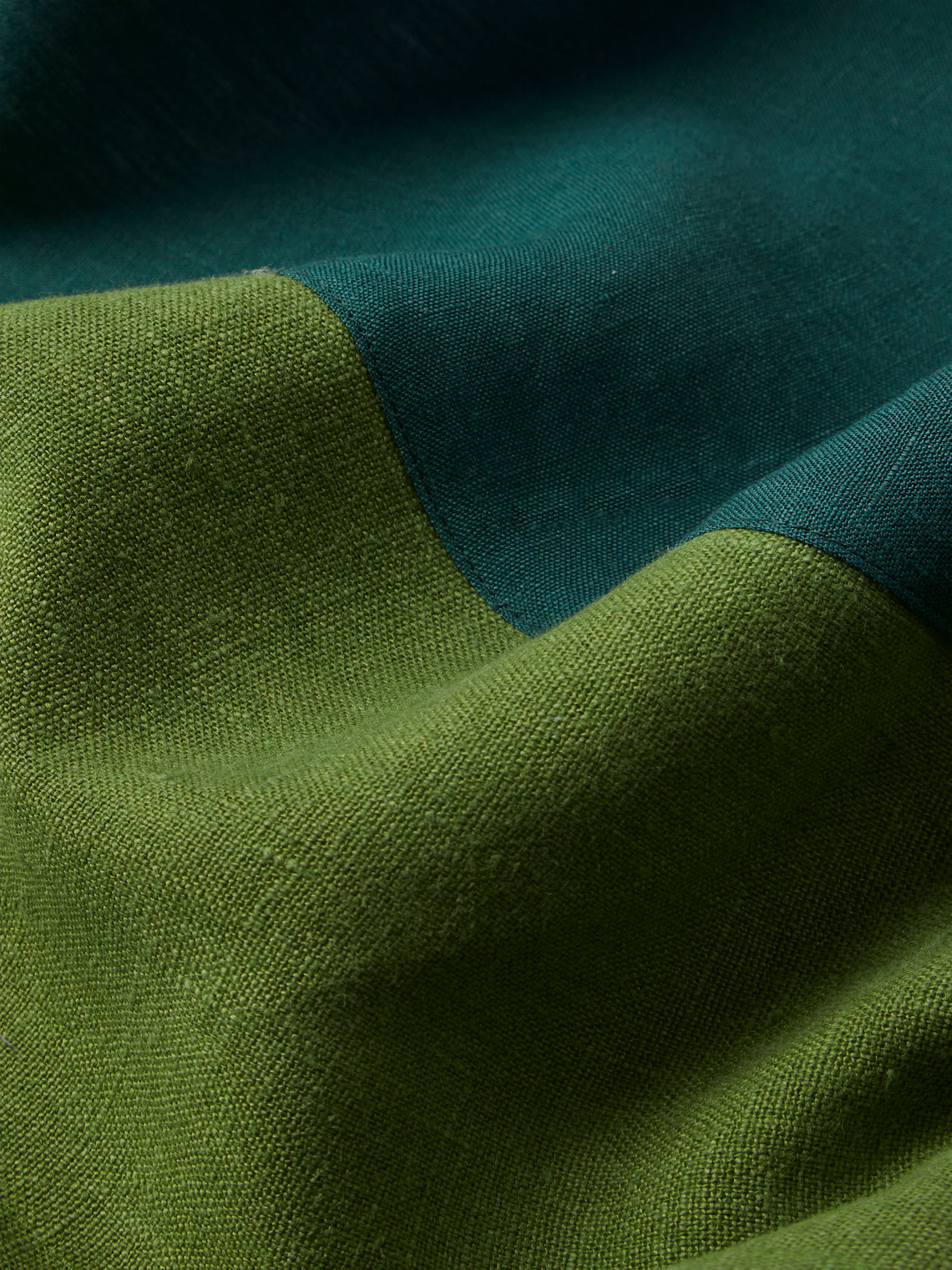 Borgo delle Tovaglie - Bauhaus Linen Large Rectangular Tablecloth - Green - ABASK