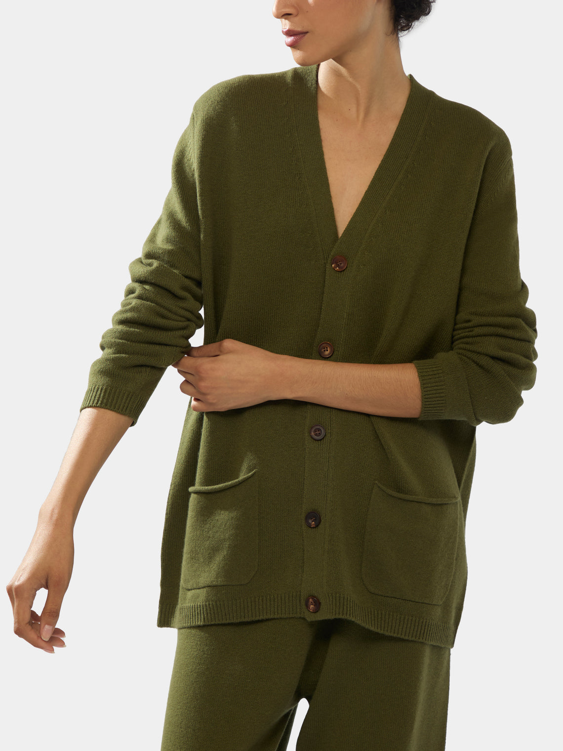Women's Cashmere Boyfriend Cardigan | Size: S