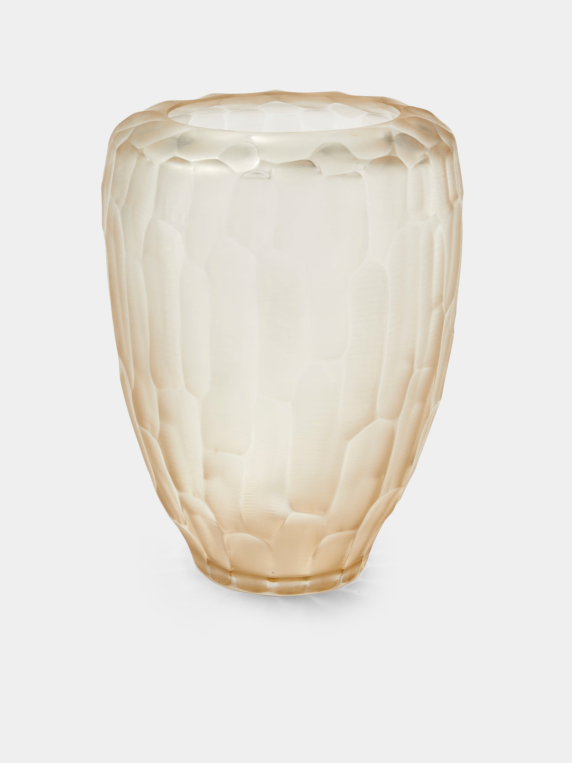 Micheluzzi Glass - Goccia Antico Bamboo Hand-Blown Murano Glass Vase (9in/23cm) - Yellow - ABASK - 