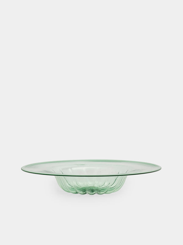 Antique and Vintage - 1930s Venini Murano Glass Bowl - Green - ABASK - 