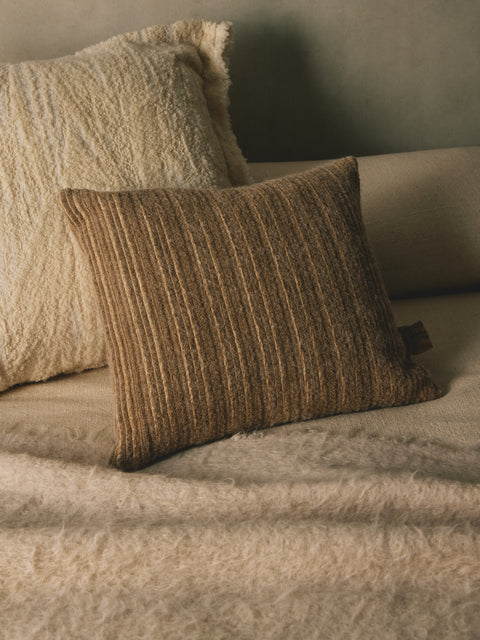 The House of Lyria - Lucidio Cotton-Blend Cushion (17.5in/45cm) - Beige - ABASK