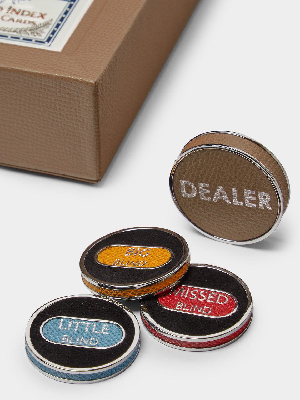 Geoffrey Parker - Leather Poker Set - Tan - ABASK