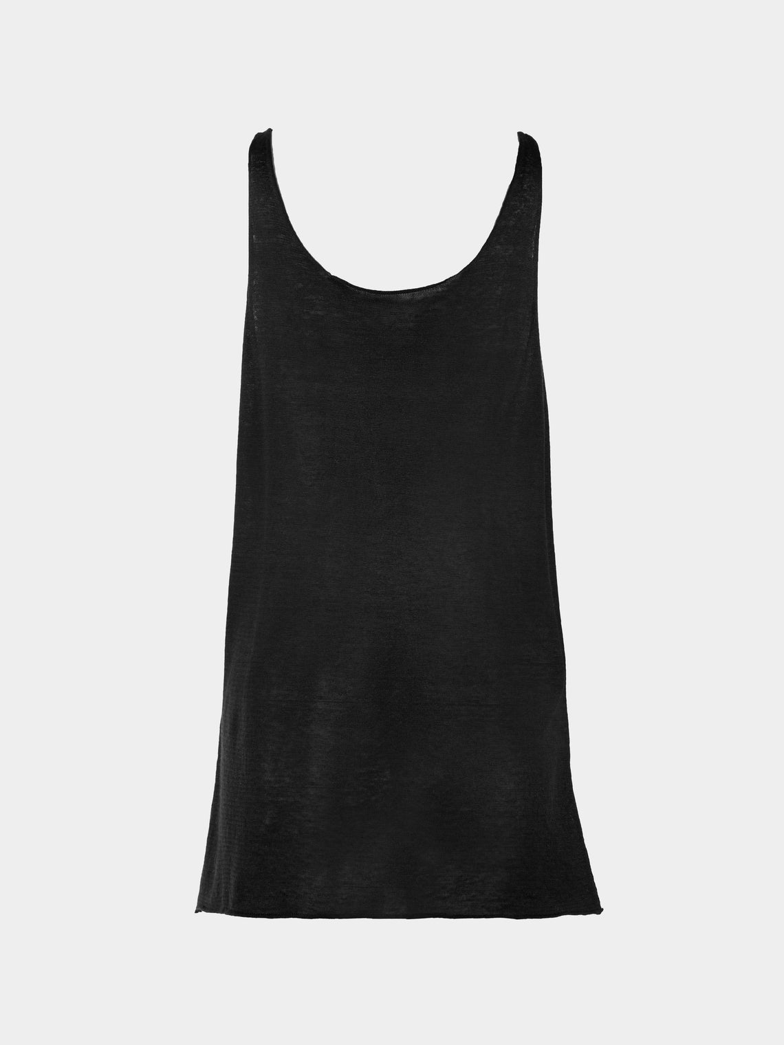 Dusan - Linen Asymmetric Tank Top | One Size - Black - ABASK