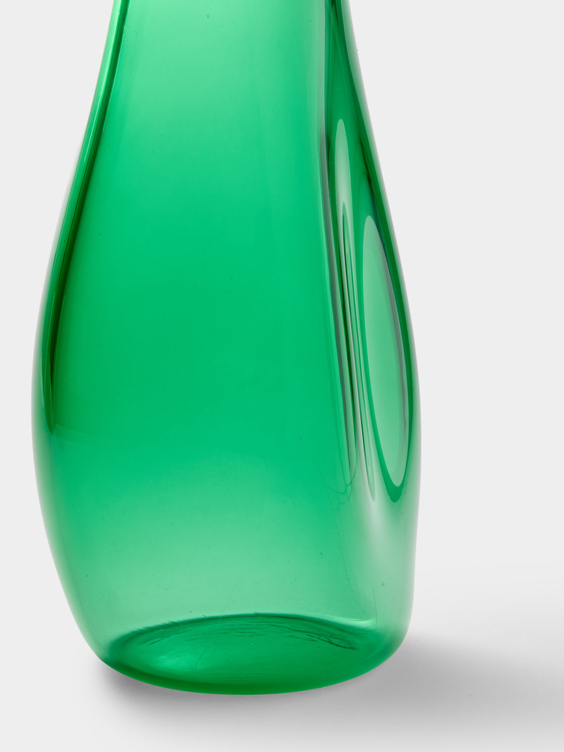 Antique and Vintage - 1980s Murano Glass Vase (19in/49cm) - Green - ABASK