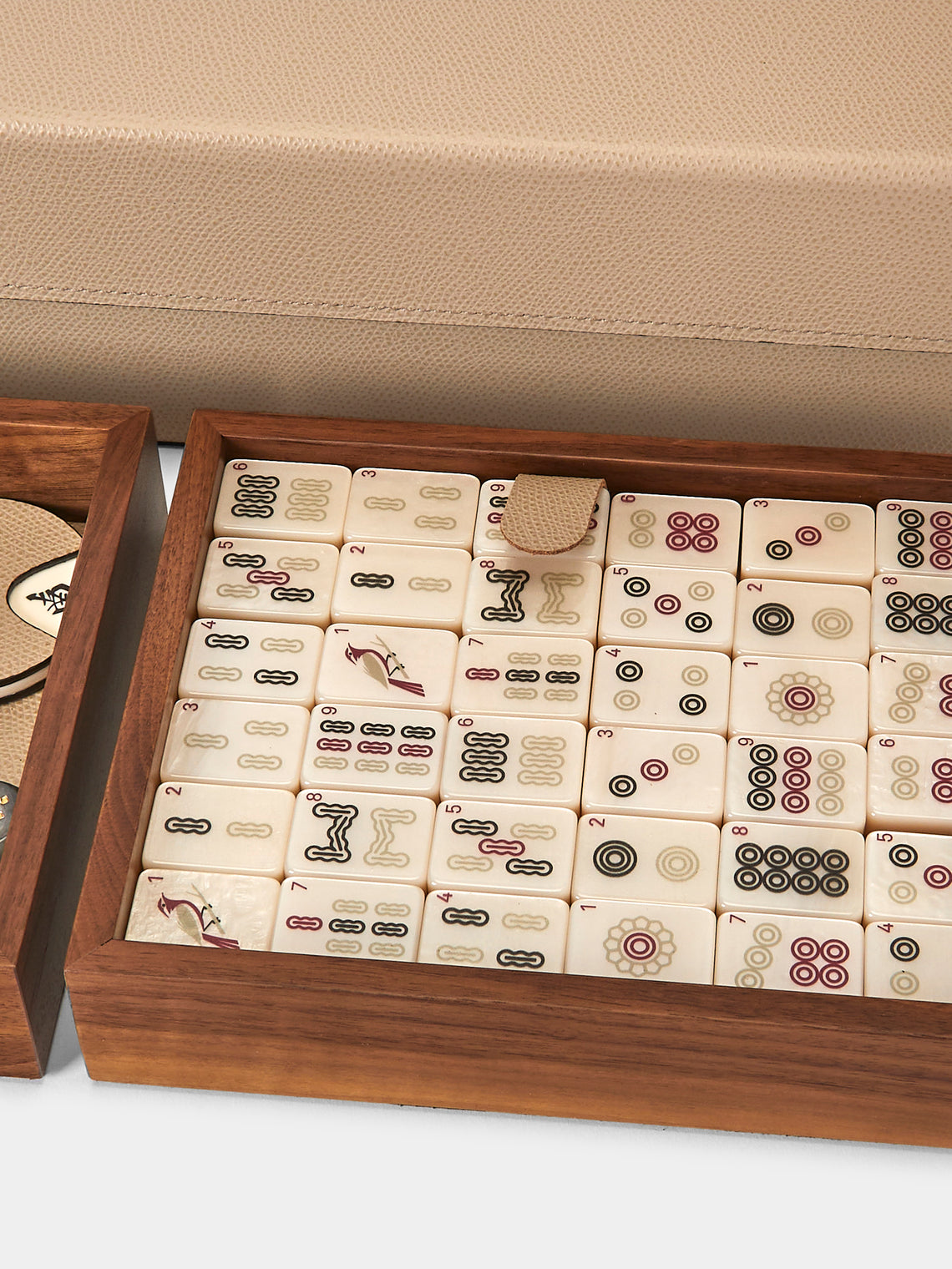 Pinetti - Leather Mahjong Set - Taupe - ABASK
