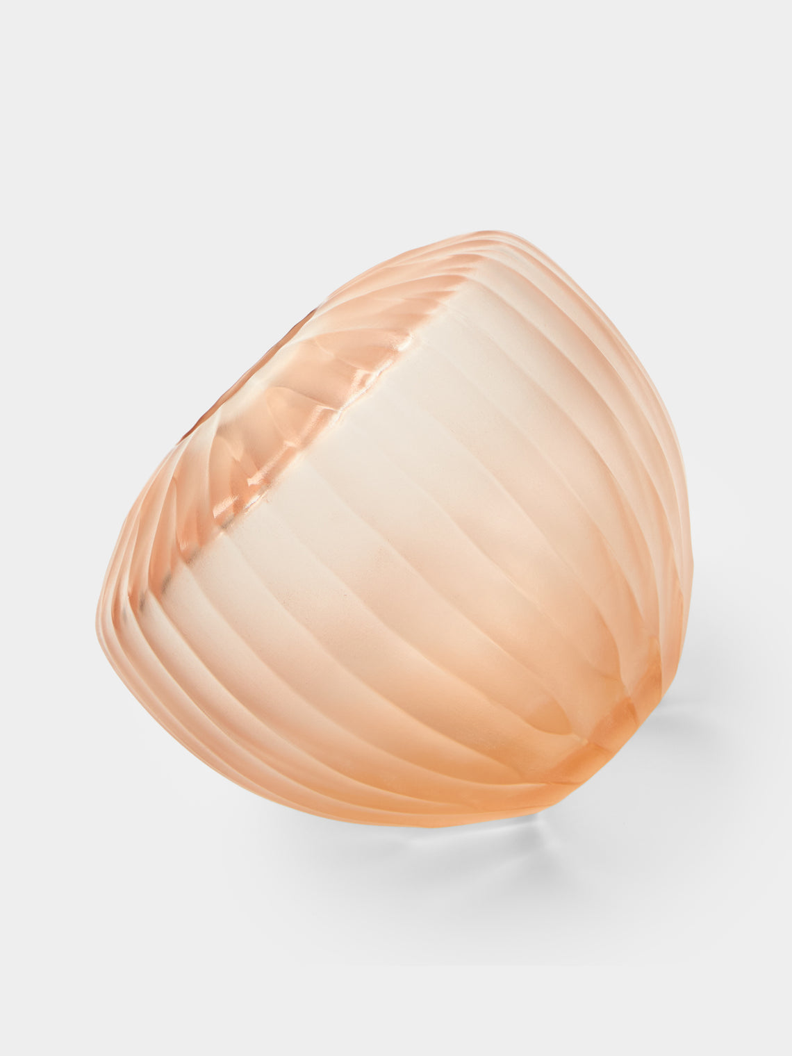 Micheluzzi Glass - Goccia Rose Coste Hand-Blown Murano Glass Vase (6in/15cm) - Pink - ABASK