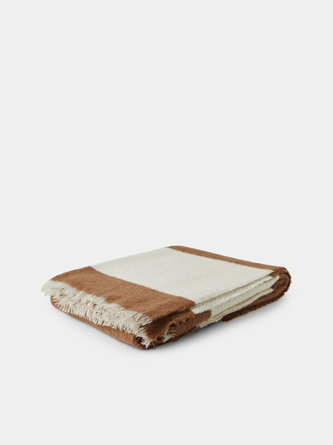 Alonpi - Mari and Silk Cashmere Throw (75in/1.9m) - Brown - ABASK