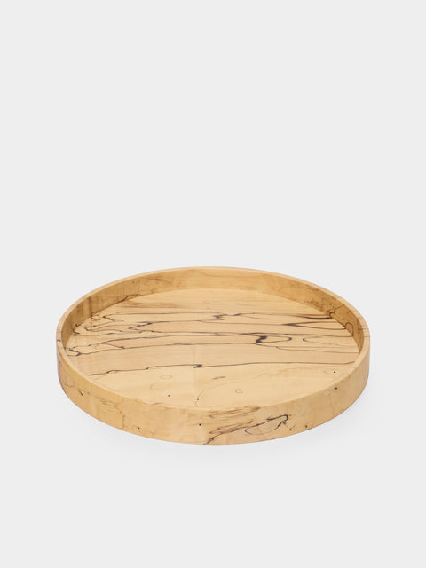 Thursday Furniture - Hand-Turned Japanese Spalted Horse Chestnut Platter - Natural - ABASK - 