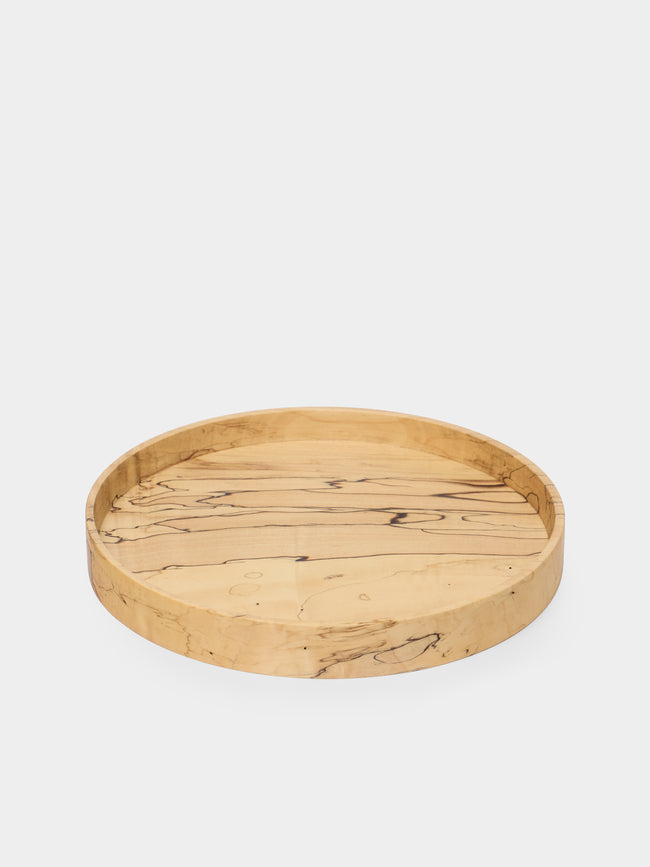 Thursday Furniture - Hand-Turned Japanese Spalted Horse Chestnut Platter - Natural - ABASK - 
