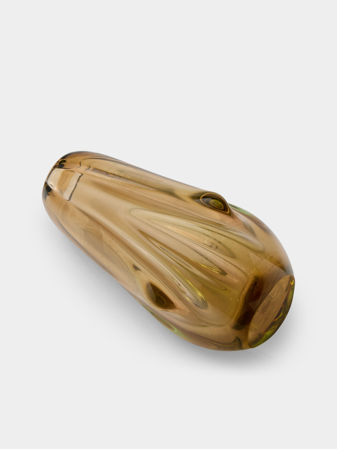 Antique and Vintage - 1950s Flavio Poli Sommerso Glass Bud Vase (8in/21cm) - Yellow - ABASK