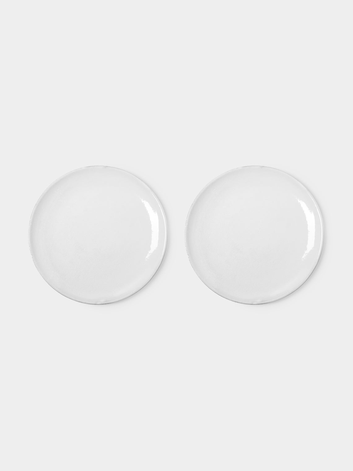 Astier de Villatte - Rien Hand-Glazed Ceramic Salad / Dessert Plate (Set of 2) - White - ABASK