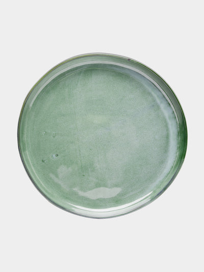 Mervyn Gers Ceramics - Hand-Glazed Ceramic Round Platter - Green - ABASK - 