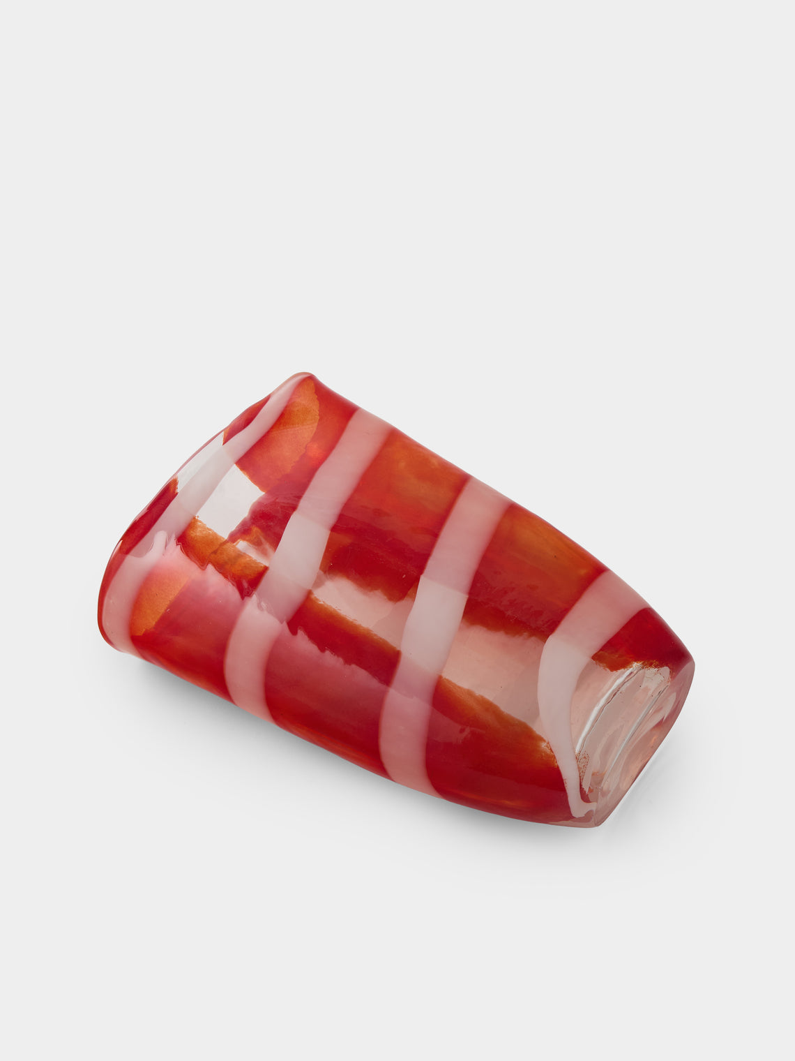 Antique and Vintage - 1960s Seguso Murano Glass Vase (11.5in/29cm) - Orange - ABASK