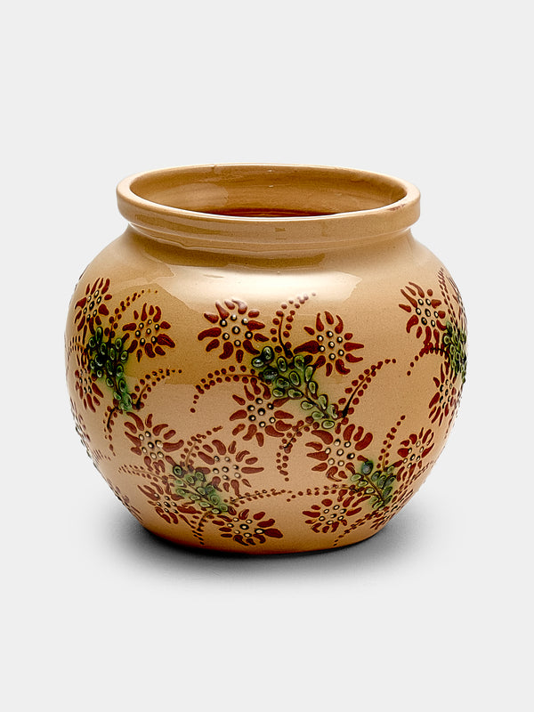 Poterie d’Évires - Flowers Hand-Painted Ceramic Vase - Cream - ABASK - 