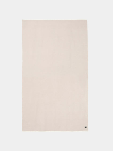 Denis Colomb - Cashmere Reversible Throw (79in/2m) - White - ABASK - 