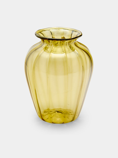 Antique and Vintage - 1920s Cappellini Glass Vase - Yellow - ABASK - 
