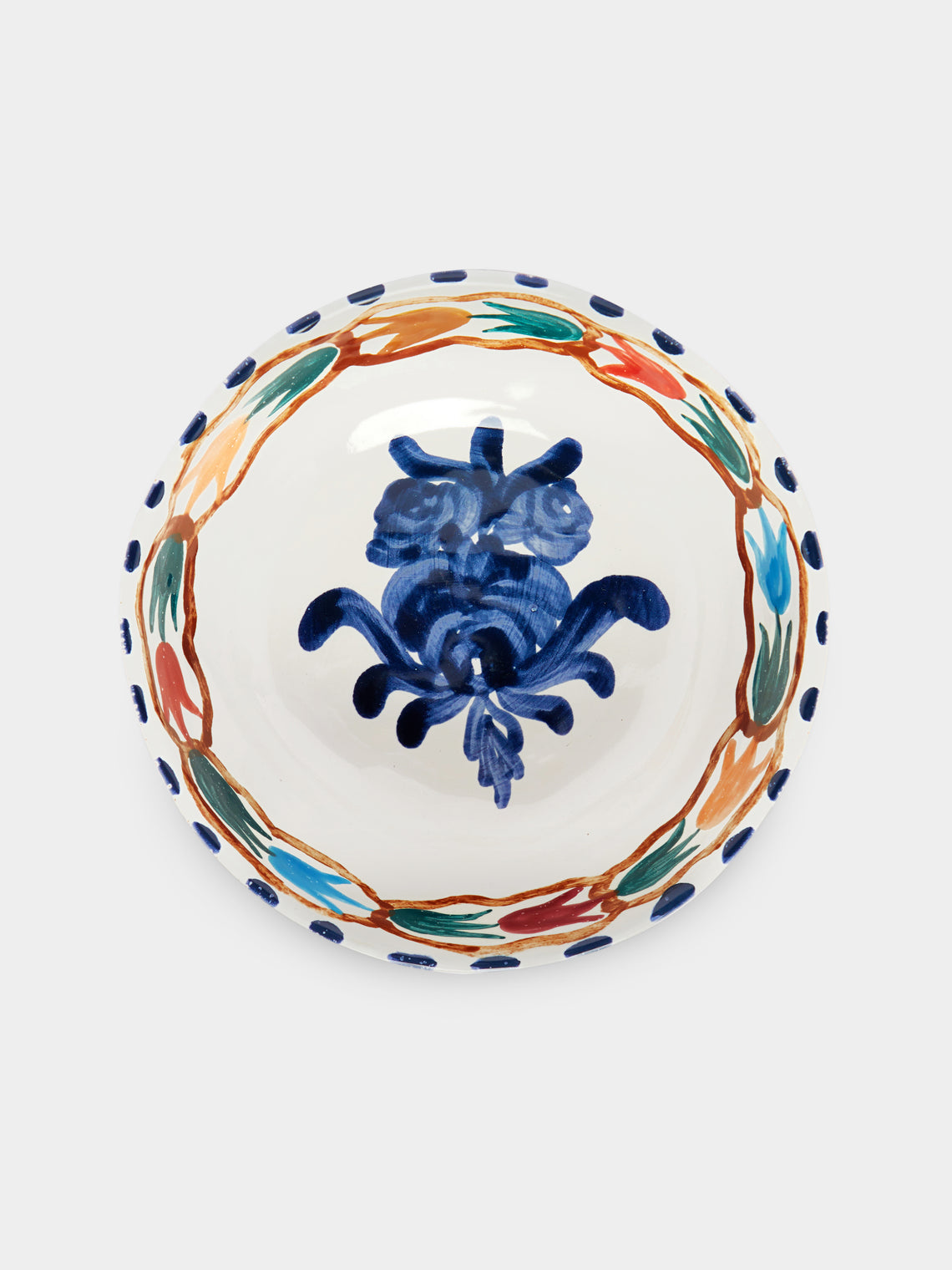 Zsuzsanna Nyul - Hand-Painted Ceramic Soup Bowl (Set of 4) - Multiple - ABASK -