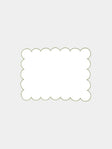 Angela Wickstead - Diletta Scalloped Linen Placemats (Set of 4) - Light green - ABASK - 