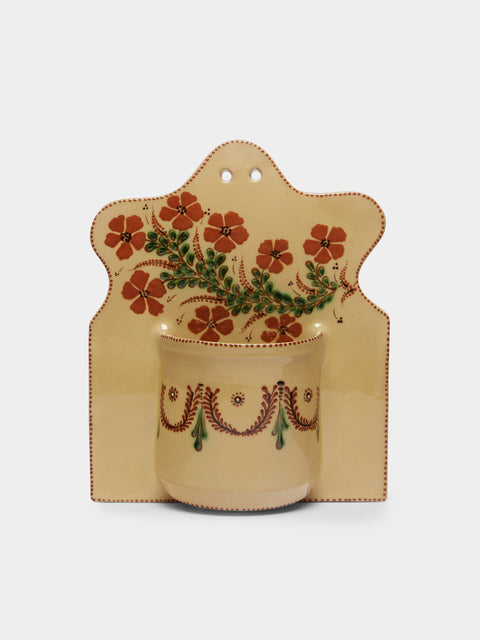 Poterie d’Évires - Flowers Hand-Painted Ceramic Single Utensil Holder -  - ABASK - 