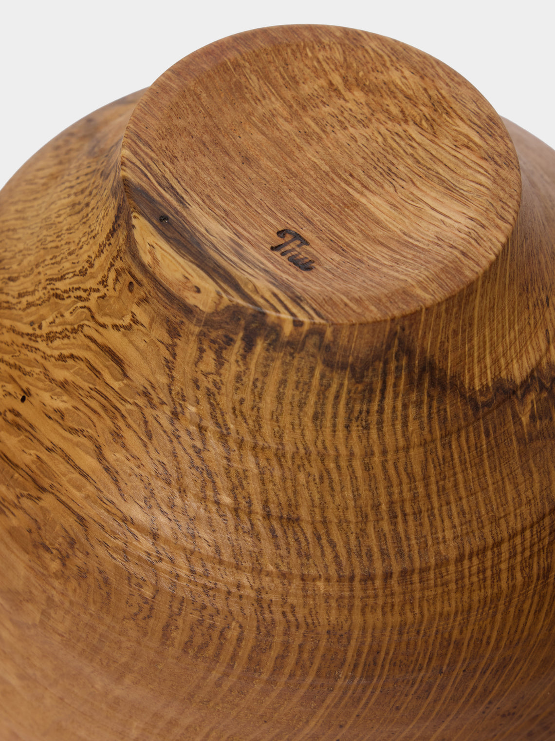 Thursday Furniture - Hand-Turned Oak Footed Bowl - Brown - ABASK