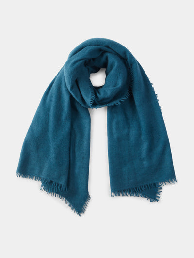 Denis Colomb - Fuzzy Feutre Cashmere Shawl (78.5in/2m) - Blue - ABASK - 