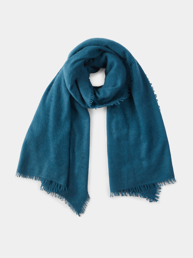 Denis Colomb - Fuzzy Feutre Cashmere Shawl (78.5in/2m) - Blue - ABASK - 