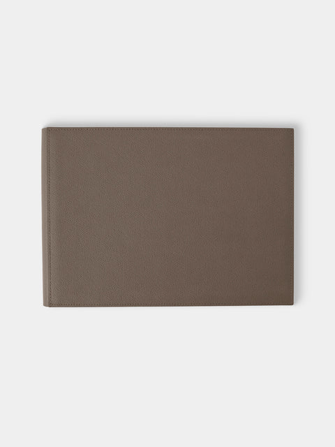 Giobagnara - Livre d'Or Leather Guest Book - Gray - ABASK - 