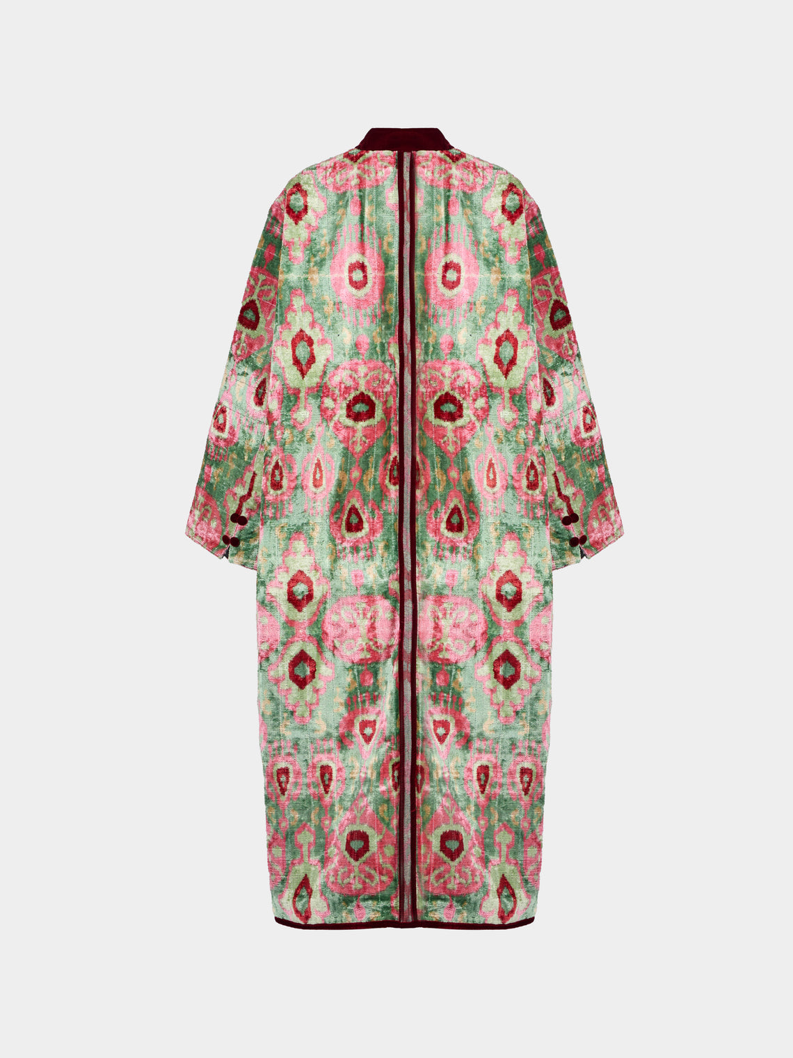 Nazzy Beglari - Hand-Loomed Ikat Velvet Reversible Robe | One Size - Multiple - ABASK